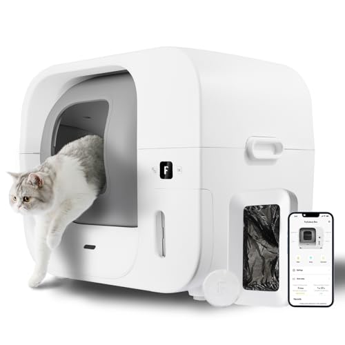 Furbulous True Odor-Free Self Cleaning and Packing Litter Box, Automatic Cat Litter Box with Self-Pack and Refill System, APP Control, Extra Large Spa