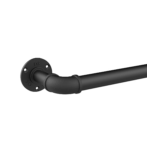 GCurtain Industrial Curtain Poles, 36-72 Inch, 1-1-8 Inch Diameter, Wrap Around Curved Curtain Poles for Indoor and Outdoor, Modern Contemporary Desig