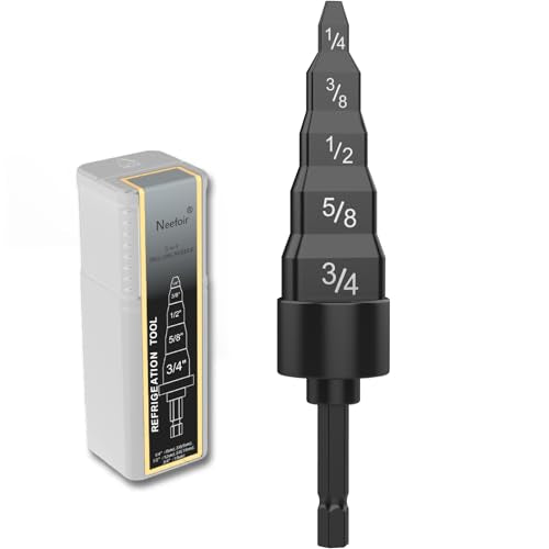 HVAC Repair Tool, Swage Tube Expander 5 in 1 Air Conditioner Copper Pipe Expander Swaging Drill Set Copper Tubing Tool with 1-4'', 3-8'',1-2'',5-8'',3