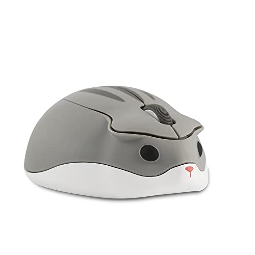 elec Space Bluetooth Mouse, Wireless Cute Animal Hamster Shape Mouse, Ergonomic Cordless Mouse with 2 Random Headphone Cord Organizer, Silent Gaming M