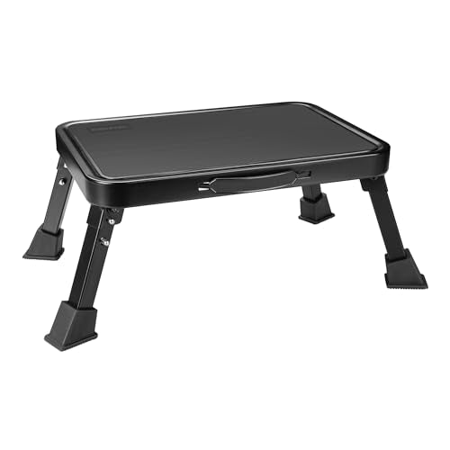 BONTEC Foldable Step Stool, Step Stool with Non-Slip Platform, Step Ladder with Thick Rubber Feet, 330lbs Capacity, Ideal for Adults and Children in K