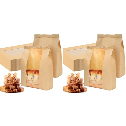 Bundle of 50 Pack Sourdough Bread Bags and 100 Pack Sourdough Bread Bags for Toast Sandwich Cookie Snacks Packaging Storage