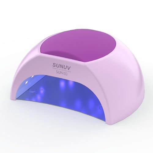 SUNUV UV LED Light for Nails, Nail Dryer for Gel Polish with Auto Sensor, 33 LEDs 4 Timers Settings SUN2C Purple
