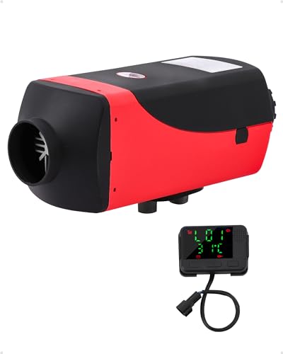 Garvee Diesel Air Heater 12V with 10L Tank & Muffler, Diesel Heater 5KW, Diesel Parking Heater with LCD Thermostat Monitor & Remote Control for Trucks