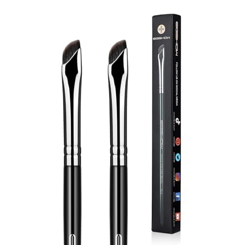 EIGSHOW Eyeliner Brush Gel Eyeliner Makeup Brush for Precise Eye Liner Eyebrow Eyelid Ultra Thin with Curved Bristle (E865 2Pieces) 2Pieces Sickle Eye
