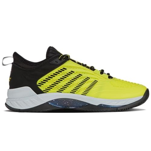 K-Swiss Men's Hypercourt Supreme 2 Tennis Shoe 7.5 Tennis Yellow-Black-Micro Chip