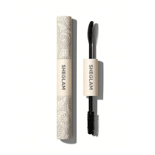 SHEGLAM 2 In 1 Black Volume and Length Washable Mascara Long Lasting Dual-Ended Tubing Eye Makeup