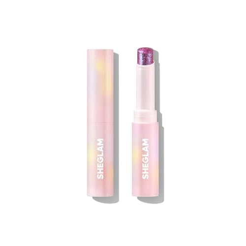 SHEGLAM Crystal Jelly Glaze Stick Eye Shadow Stick Eyeliner Brightener Pencil Crayon with Brush Easy to Blend Long Lasting Shimmer Eyeshadow-Lilac Lus