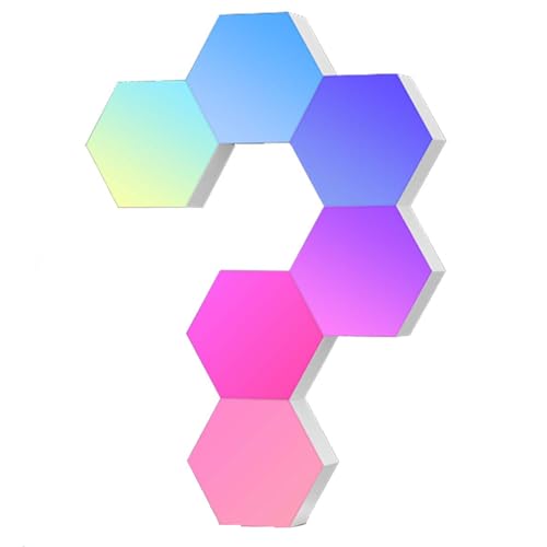 Cololight Hexagon Led Lights Voice App-Controlled, Work with Alexa, Google Home, Color Changing Night Lights, Pro Kit for Gaming Setup Home Decoration
