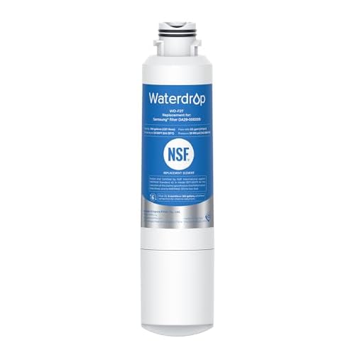 Waterdrop DA29-00020B Refrigerator Water Filter, Replacement for Samsung HAF-CIN-EXP, DA29-00020B-1, RF263BEAESR, RF263TEAESG, RF4287HARS, Reduce Chlo