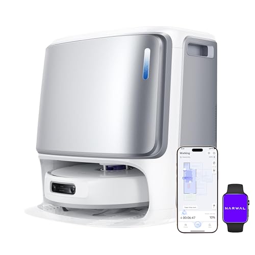 NARWAL Freo Z Ultra Robot Aspirapolvere e Lavapavimenti con Doppi Chip AI e Twin AI Dodge, Evitamento degli ostacoli AI Ultra-Preciso, Aspirazione 120