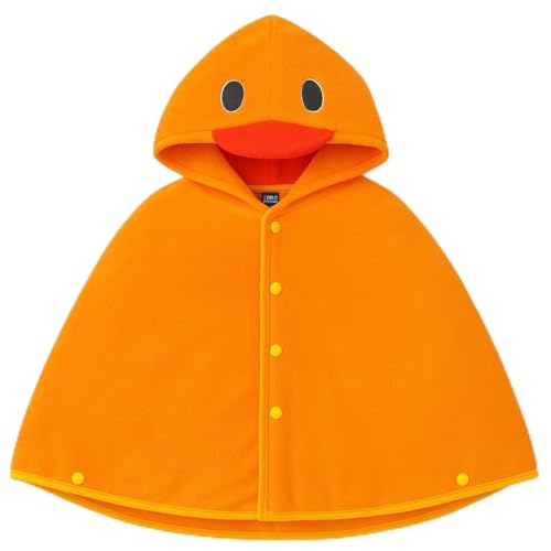 Car Seat Poncho for Toddlers, Baby Hoodie Cape, Hooded Cloak for Carseat & Everyday, for Newborns, Infants & Preschoolers 0-3T Orange