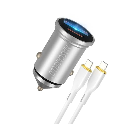 COMLZD Mini Car Charger 40W USB C Fast Charging Adapter Compatible iPhone, Type C Car Charger with Cigarette Lighter Plug, Automobile Chargers for Cel