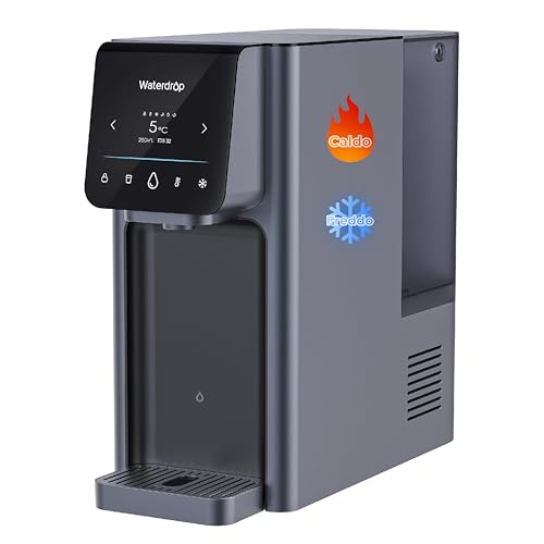 Waterdrop WD-A1 Osmosi Inversa Sistema da Banco, Erogatore di Acqua Calda e Fredda, Standard NSF-ANSI 58, Refrigeratore d'Acqua Senza Bottiglia, 6 Imp