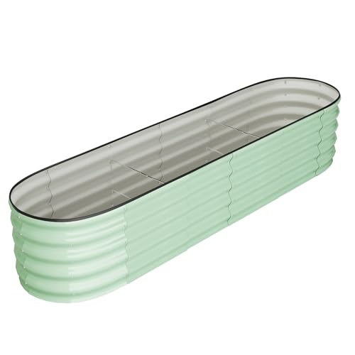Garvee Galvanized Raised Garden Bed,Planter Raised Garden Box Outdoor,Raised Planter Box,Large Planter Raised Bed for Vegetables, Flowers, Fruits,Rubb