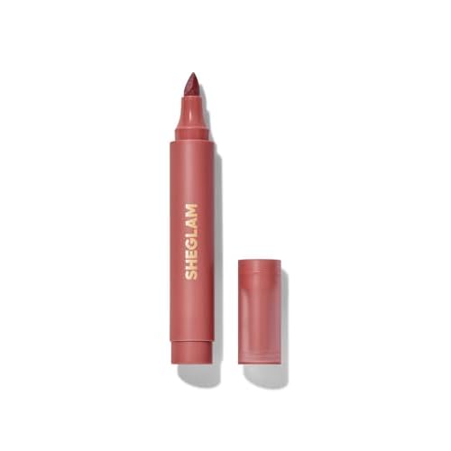 SHEGLAM Love Stained Lip Tint Marker Matte Red Lip Stain Pen Highly Pigmented Long-Lasting Lip Liner Contour Tint Lip Makeup-It Girl