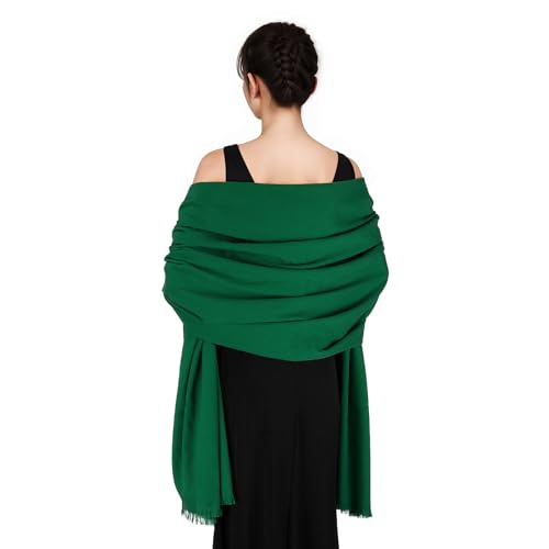 SWAT PANY Pashmina shawls and wraps for Evening Dresses Scarf for Women Winter Shawl Wraps for Women Weedings Green-2