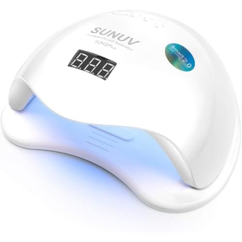 UV LED Nail Lamp, SUNUV UV LED Nail Polish Dryer Professional Gel Machine for Manicure and Pedicure with Sensor and 4 Timers SUN5Plus