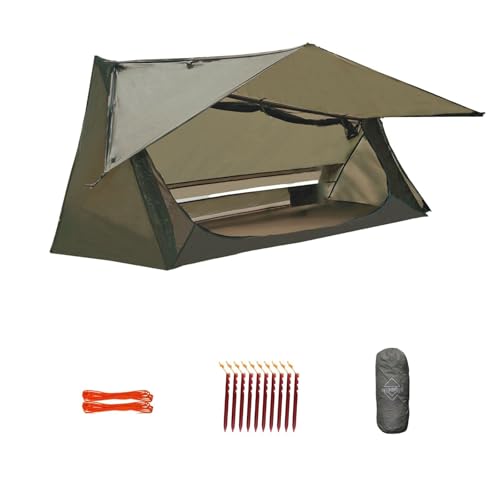 onewind Ultralight One Person Bivy Tent, Backpacking Tent for Single Person Waterproof Silnylon Lightweight for Camping Backpacking Hiking, NO Trekkin
