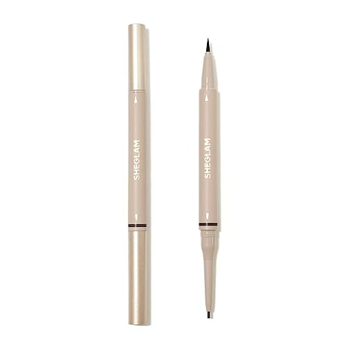 SHEGLAM Dual-Sided Eyebrow Pencils Cream Waterproof Long Lasting Eye brow Pen Makeup - Chocolate