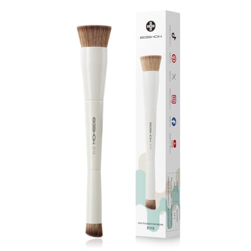 EIGSHOW Foundation & Concealer Brush, Dual-Ended Makeup Brush For Flawless Foundation Coverage, Precision Concealer, Vegan & Cruelty-free (D110) Found