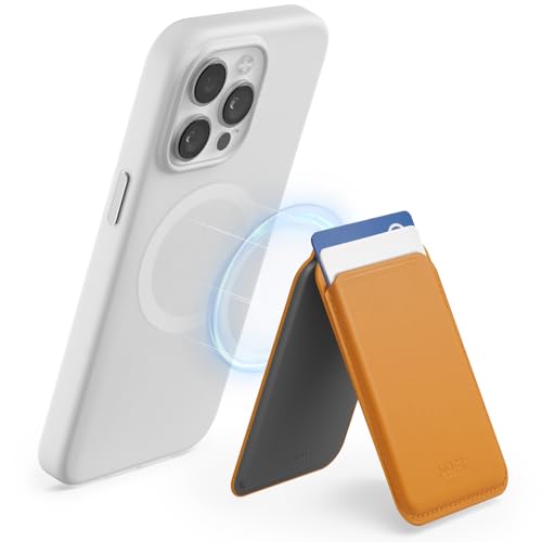 MOFT MagSafe Wallet, Card Holder Fit 1-2 Cards, Strong Magnetic Phone Stand with Angle Adjustment, MOVAS Vegan Leather Phone Wallet for iPhone 16-15-1