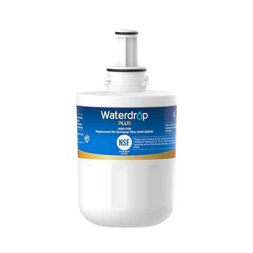 Waterdrop Plus DA29-00003G NSF 401&53&42 Certified Refrigerator Water Filter, Replacement for Samsung® DA29-00003G, DA29-00003B, DA29-00003A, Aqua-Pu