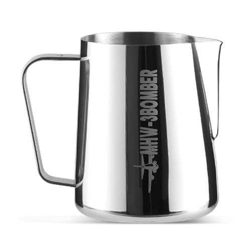 MHW-3BOMBER Milk Frothing Pitcher, 20oz-600ml Milk Frother Cup for Barista, SUS304 Stainless Steel Espresso Steaming Pitchers for Milk-Coffee-Latte Ar