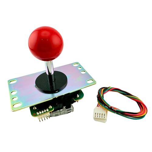 SANWA JLF-TP-8YT Arcade Joystick (Red Ball Top) - Premium, High Precision, Responsive Controls, Multi-Platform Compatible - Ideal for Gaming Enthusias