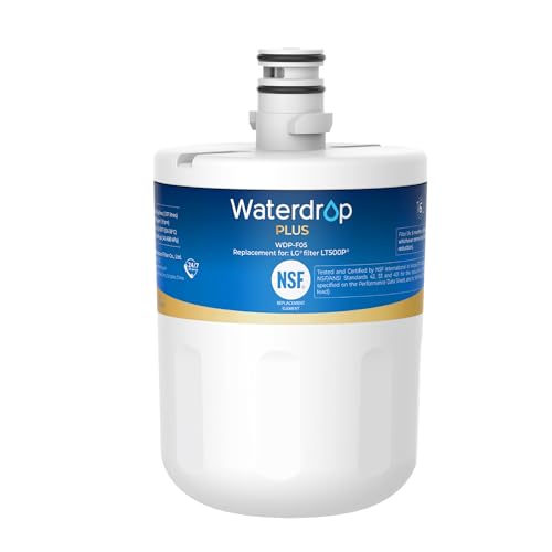 Waterdrop Plus 5231JA2002A NSF 401&53 Refrigerator Water Filter, Reduce PFAS, Replacement for LG® LT500P®, ADQ72910911, ADQ72910901, Kenmore 9890, G