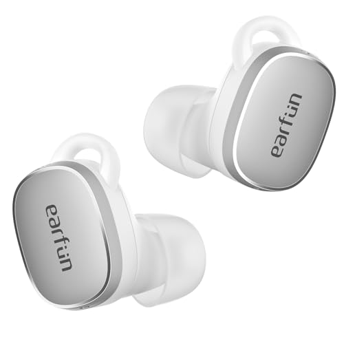 EarFun Free Pro 3 Noise Cancelling Wireless Earbuds, Hi-Res Sound, Snapdragon Sound with Qualcomm aptX™ Adaptive, 6 Mics ENC, Bluetooth 5.3 Earbuds,