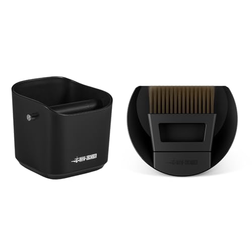 MHW-3BOMBER Coffee Knock Box Black and Hand Broom and Dustpan Set