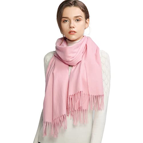 RIIQIICHY Scarfs for Women Fall Winter Pashmina Shawls and Wraps for Evening Dresses Wedding Shawl Blanket Scarves Pink