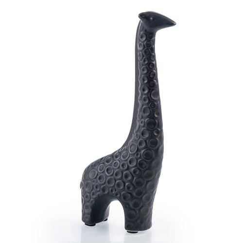 Notakia Small Animal Giraffe Statues Home Decor Modern Style Decorative Ornaments for Living Room, Bedroom, Office Desktop, Cabinets （Black Giraffe