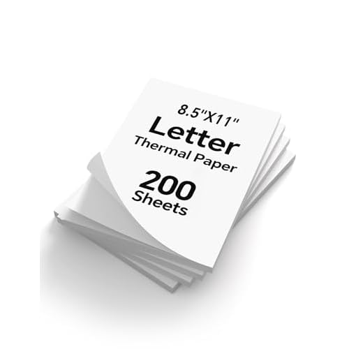 Thermal Paper 8.5 x 11 200 Sheets Thermal Printer Paper Compatible with HPRT-iDPRT-PRT Portable Printers, MT610 MT888 US Letter Continuous Folding The