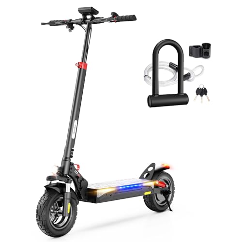 iScooter iX3-iX4 Electric Scooter, 10" Off Road Tires, 800W Motor E-Scooter Up to 25-28 Miles Range,Top Speed 25-28 MPH, Adjustable Handlebar Height,F