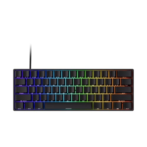 MONSGEEK FUN60 Pro Rapid Trigger Gaming-Tastatur, 8K SP Magnetschalter, HE-Tastatur, kabelgebunden, 60% durchscheinendes Schwarz (Glare Magnetschalter