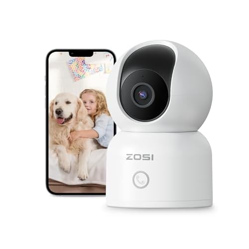 ZOSI C518 4MP Indoor Pan-Tilt Smart Home Security Camera for Pet Dog Baby Monitor,2.4G-5G Dual-Band Plug-in WiFi Cam,Auto-Tracking,Night Vision,Human