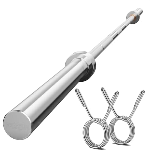 FEIERDUN 7FT Olympic Barbell, 1900LBS Strength Training Bar for Weight lifting, Alloy Steel, Center knurl, Suitable for 2 inch Plates