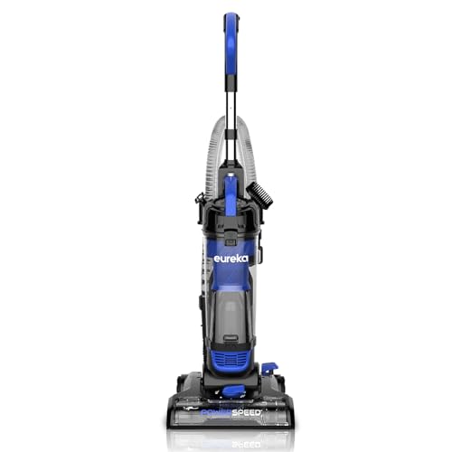 Eureka Lightweight Powerful Upright Vacuum Cleaner for Carpet and Hard Floor, PowerSpeed, New Model,Blue,black-New Model