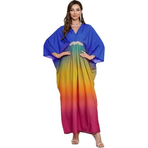 RanRui Women Beach Cover up Caftan Loungewear Swimsuit Cover Up Kaftan Dress 8765-22 One Size