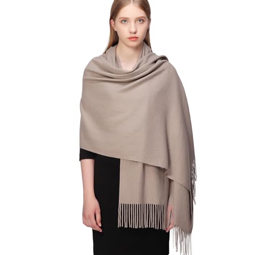 RIIQIICHY Scarfs for Women Winter Scarf Pashmina Shawls Wraps for Evening Dresses Large Soft Warm Scarves Khaki