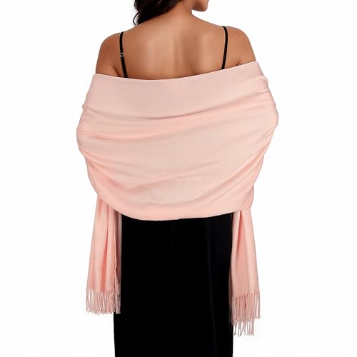 Women Winter Scarf Pashmina Shawls and Wraps for Evening Dresses Shawls for Women Wedding Blush Pink