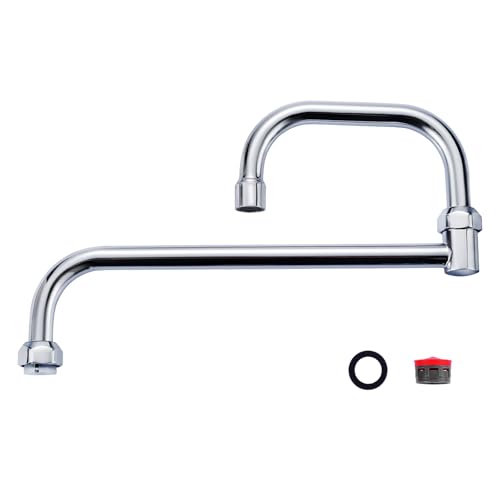 Commercial Faucet Swivel Spout Replacement: iVIGA 18“ Add-on Swing Nozzle Spout - Chrome Polished Spout Replacement For Commercial Kitchen Sink Fauc