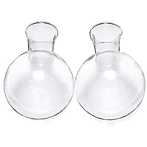 Kingbuy Bulb Glass Vase with Side-Hole for Replacement Planter Terrarium with Wooden Stand Accessories Desktop Plant Propagation Station for Hydroponi