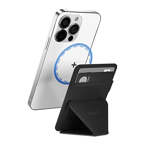 MOFT MagSafe Wallet for iPhone 15-14-13-12 Series, Strong Magnetic Phone Card Holder Fit 2 Cards & 3 Viewing Angles & Stain-Resistant Vegan Leather Ph