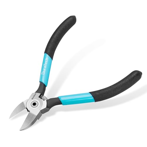DURATECH 5-Inch Professional Wire Cutter, Wire Snips with CNC Machined Edges, CR-V Thickened Flush Cutter, Ultra-Sharp Small Wire Cutters for Crafting