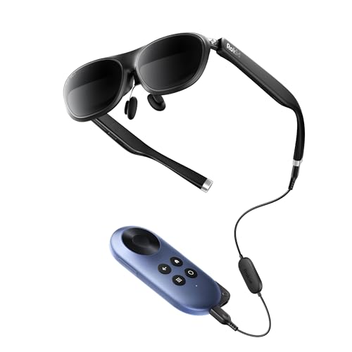 Rokid AR Joy Pack 2 AR Glasses, Smart Glasses Max 2 with Station, 160" Micro-OLED Display, Google Play, Media Streaming, HDCP Support & Cloud Gaming,