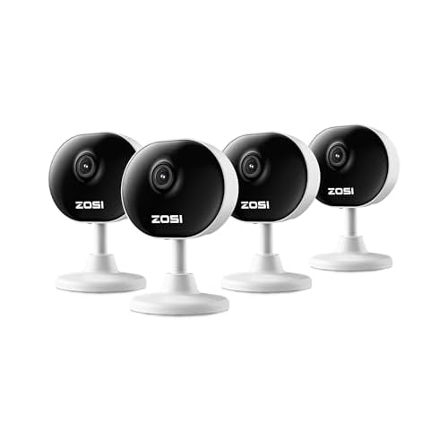 ZOSI Indoor Security Camera,4Pack C688 Baby-Pet Monitor,1080P Home Surveillance WiFi Camera with Phone App,Motion Detection,2 Way Audio,Night Vision,M