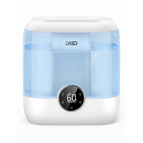 Dreo Humidifiers for Bedroom, 6L Top Fill Quiet Supersized Cool Mist Humidifier for Large Room, 60 Hour Runtime, Ultrasonic Humidifiers for Home, Baby